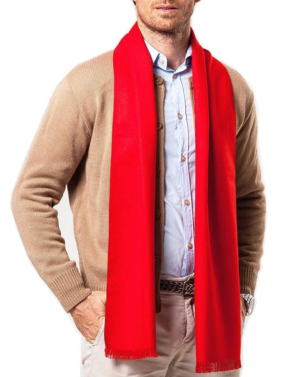 4772 Scarf, Soft and Warm Cashmere Feel Scarf Winter Scarves Long, Red
